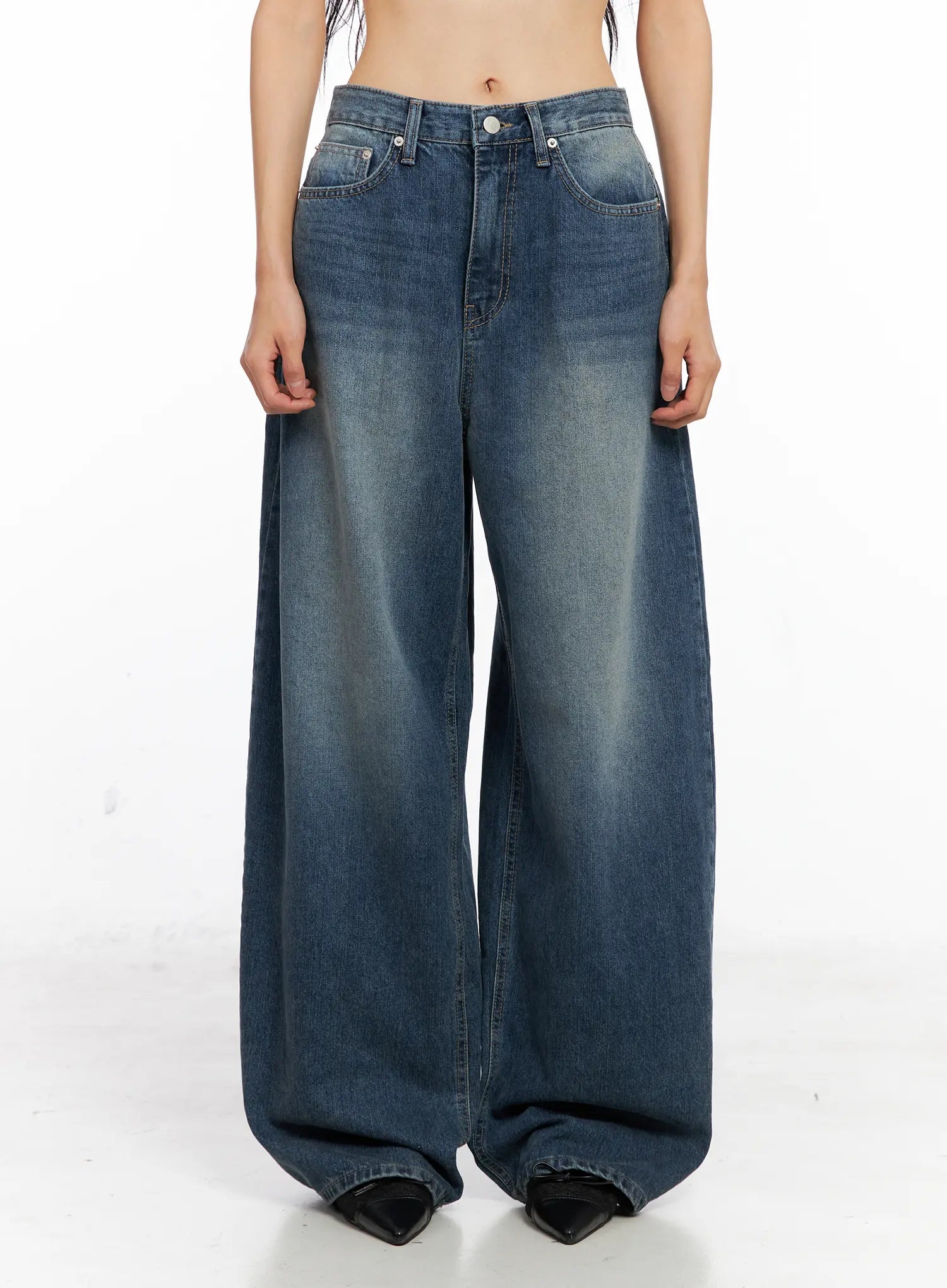 zayla-balloon-baggy-jeans-co529 / Blue