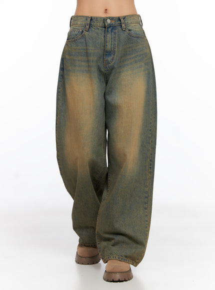 miley-washed-balloon-baggy-jeans-co515 / Blue
