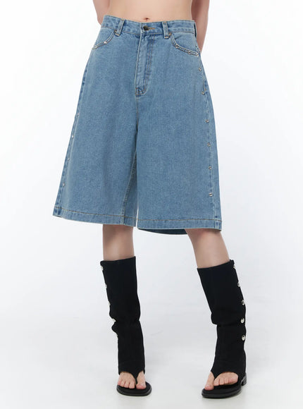 monroe-embellished-jorts-ca529 / Blue