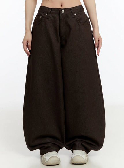 emely-wide-leg-jeans-cn524 / Brown