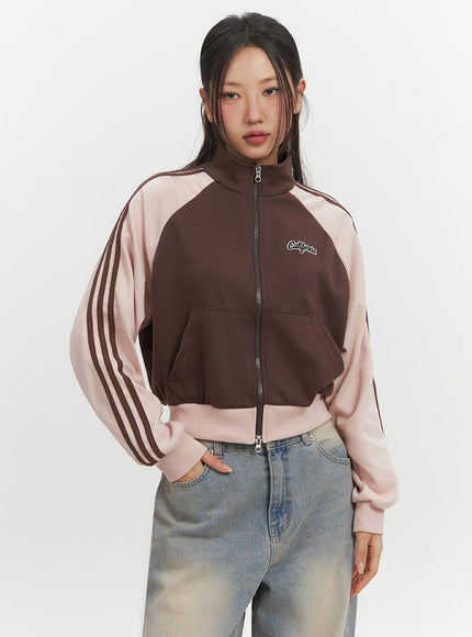 Cozy Embroidered Zip-Up Sweatshirt IF511