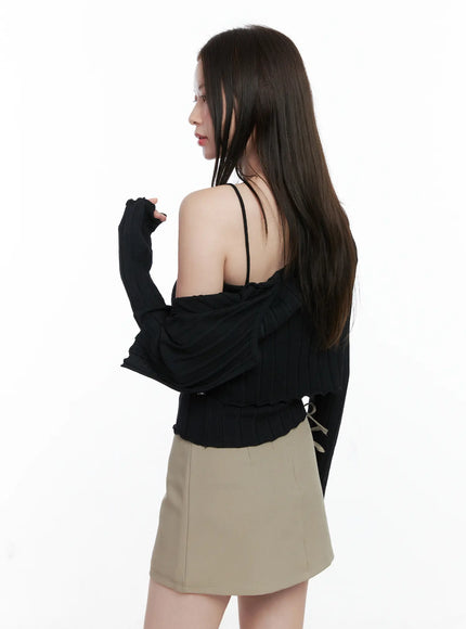knit-cardigan-cami-set-co503