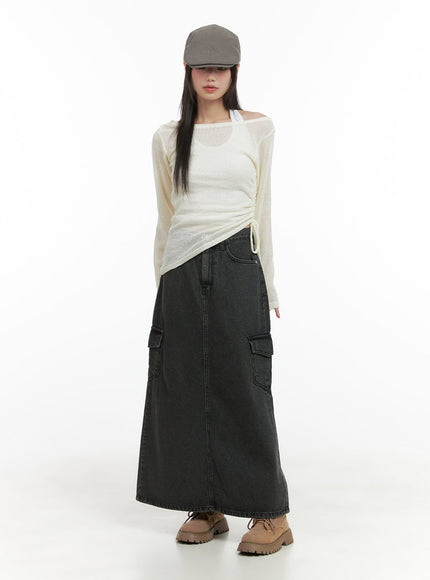 shirred-see-through-one-shoulder-top-cg426