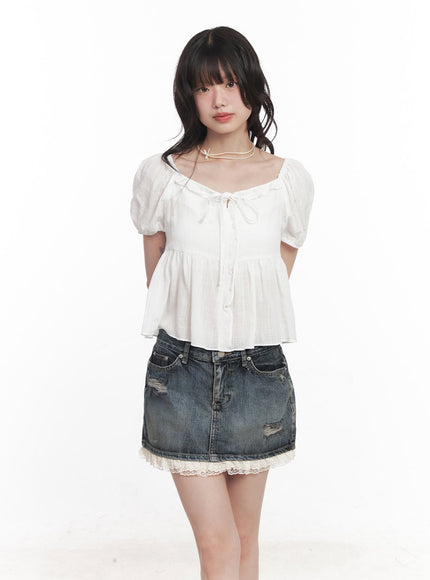puffed-short-sleeve-blouse-cy521