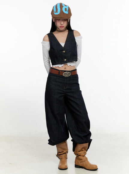 non-fade-button-denim-crop-vest-cn506