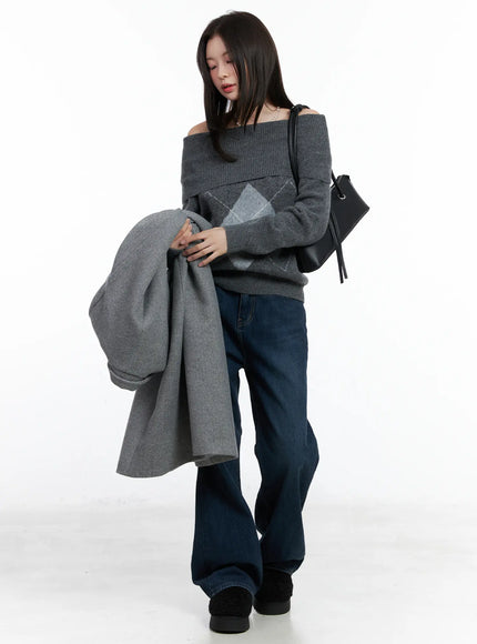 argyle-off-shoulder-knit-sweater-cn518