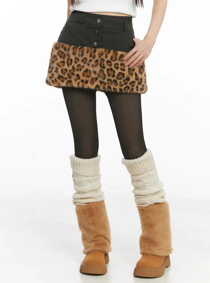 Leopard Fur Miniskirt CJ501