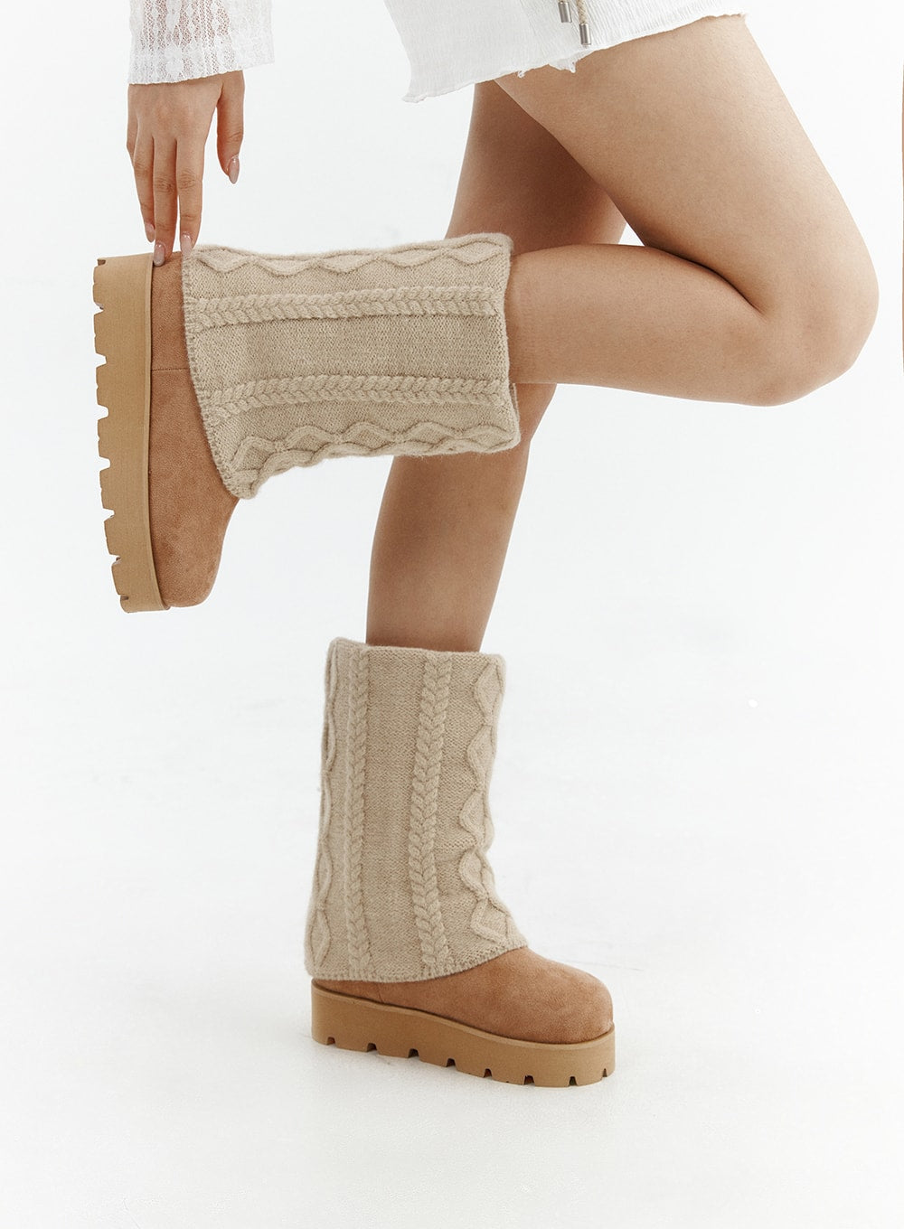 Shearling over the knee on sale boots