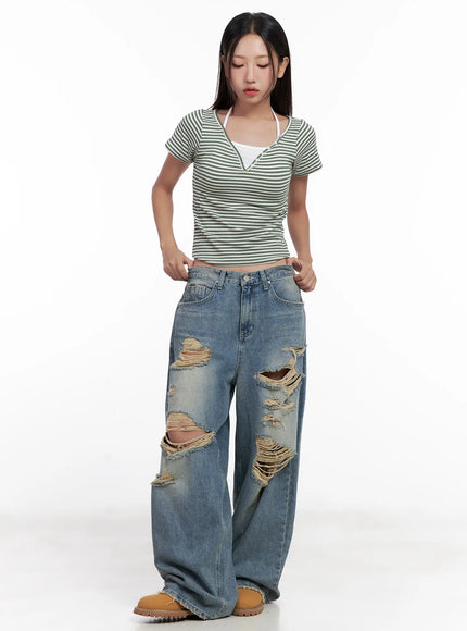 contrast-stripe-layered-halter-tee-cl518