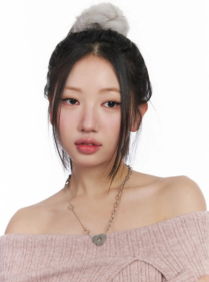 Romantic Metallic Pendant Necklace CD530