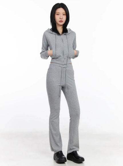 casual-zip-up-hoodie-and-sweatpant-set-cf526 / Gray