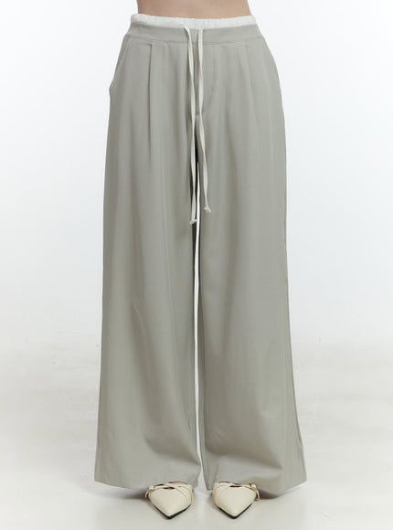 Classic Waist Layered Wide-Fit Pants CF504