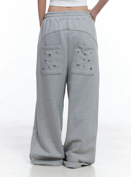 eyelet-pocket-sweatpants-cs502 / Gray