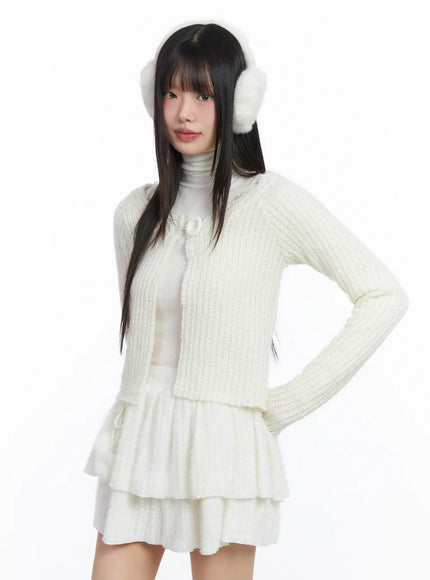 One-Button Knit Cardigan CD531