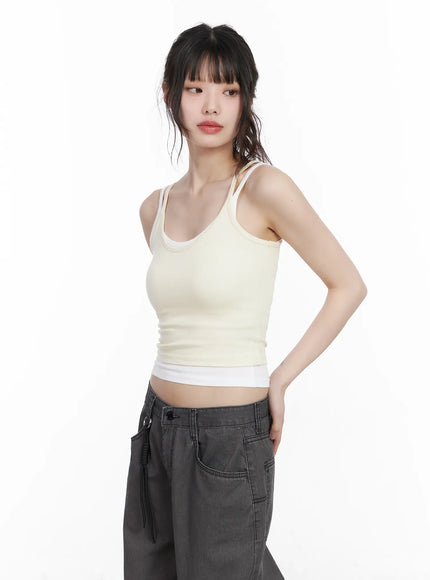 layered-cami-top-cm526 / Light beige