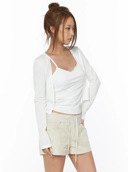 versatile-cardigan-and-tank-with-built-in-bra-cu502 / White