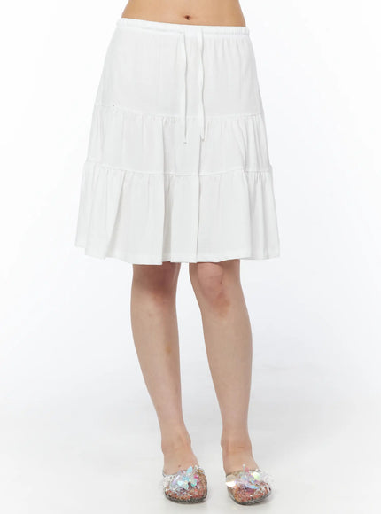 flare-midi-skirt-cy528 / White