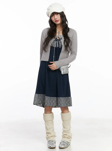 One-Button Knit Cardigan CD531