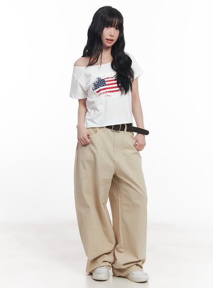 flag-graphic-off-shoulder-crop-tee-cy527