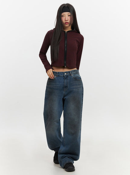 Brianna Dark Washed Wide-Leg Jeans IF510