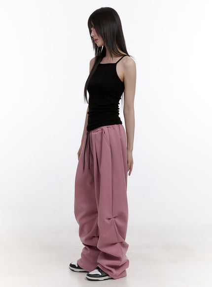 Shirred Wide-Fit Sweatpants CF512