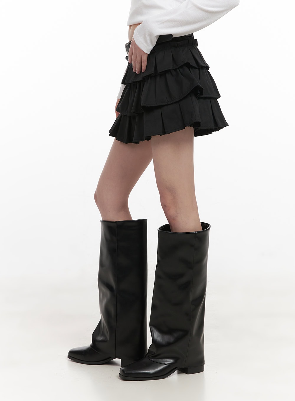 ruffle-pleated-mini-skirt-cj523