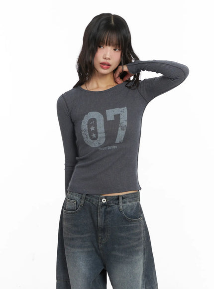 number-print-ribbed-long-sleeve-tee-cj501
