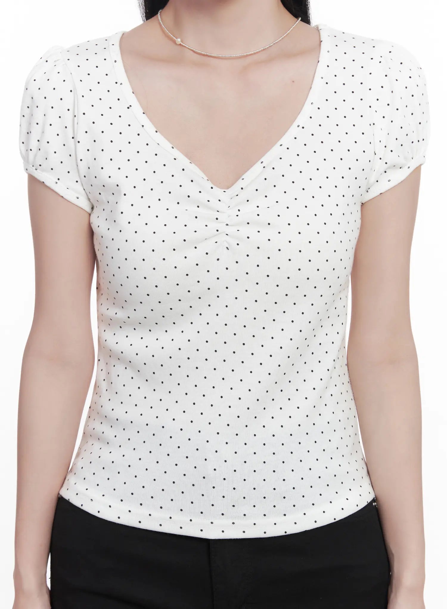 polka-dot-v-neck-tee-cu525