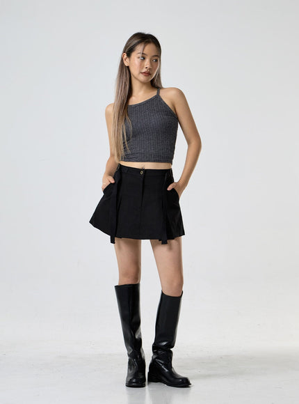 Ribbed Halter Neck Sleeveless Top CG25