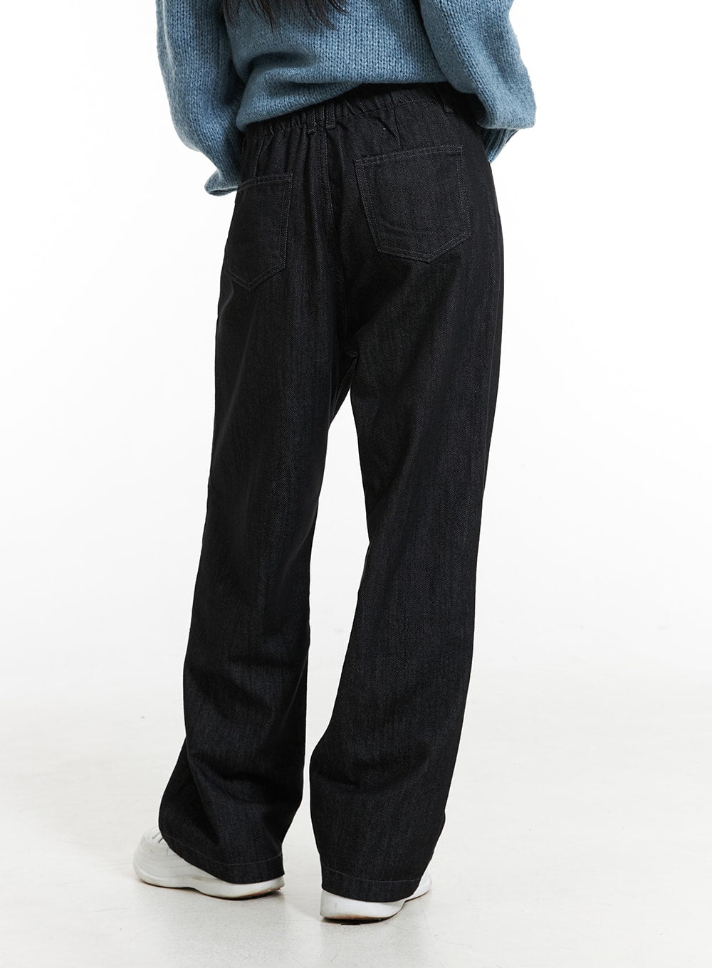 Monki wide leg corduroy pants in blue