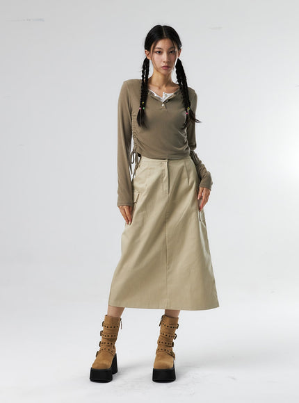 ruched-long-sleeve-top-is327