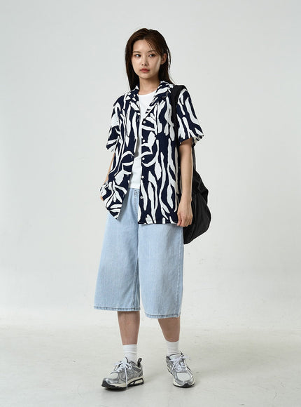 Basic Long Denim Shorts CU7