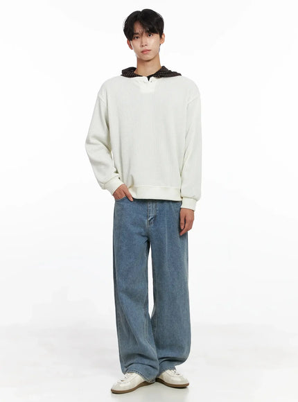 Men's Classic Blue Denim Jeans IO516