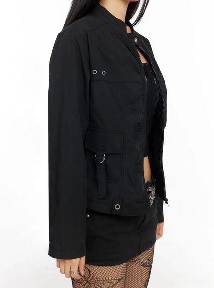 modern-collar-shirred-jacket-ia507