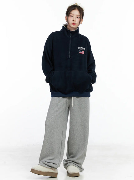 Warm Fleece Wide Sweatpants CN518