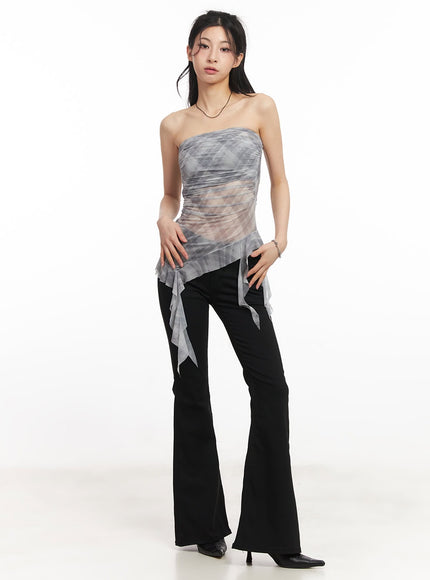 sheer-plaid-ruffle-tube-top-ca514