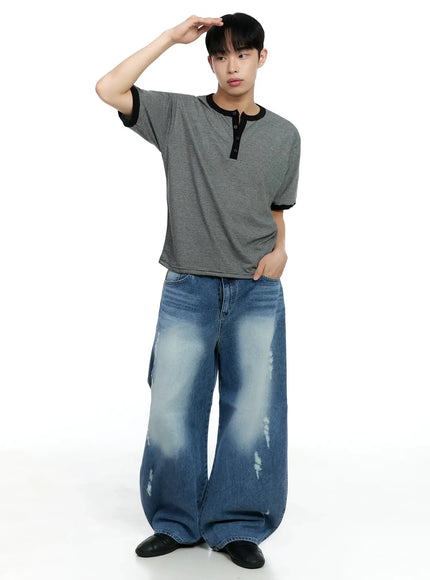 Men's Distressed Baggy Jeans IG520