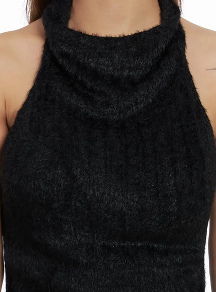 Textured Knit Turtleneck Top IN528