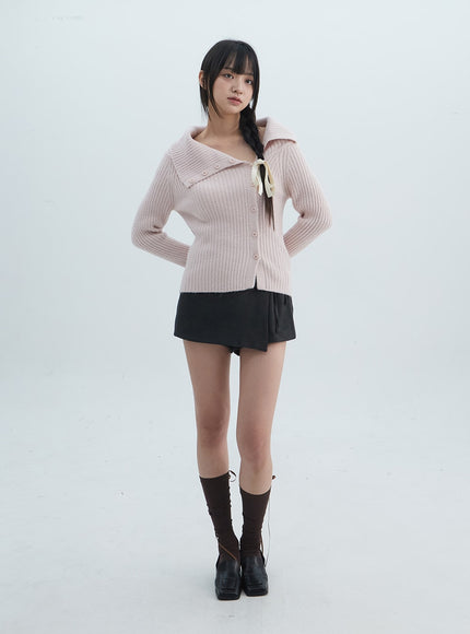 asymmetrical-button-open-collar-knit-sweater-on313