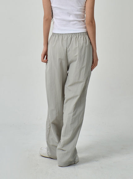 Drawstring Nylon Track Pants IF315
