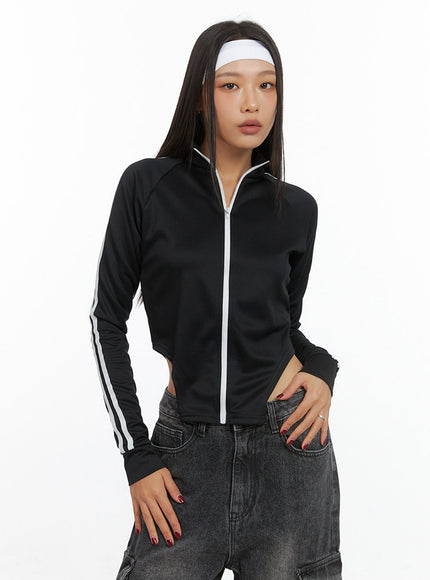 chic-polyester-track-zip-up-jacket-is427