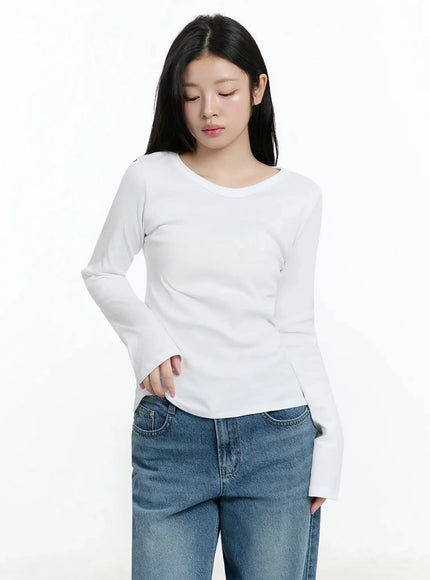 Classic Round Neck Long Sleeve Top IM519