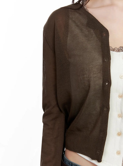 Brown Sheer Cardigan IL531