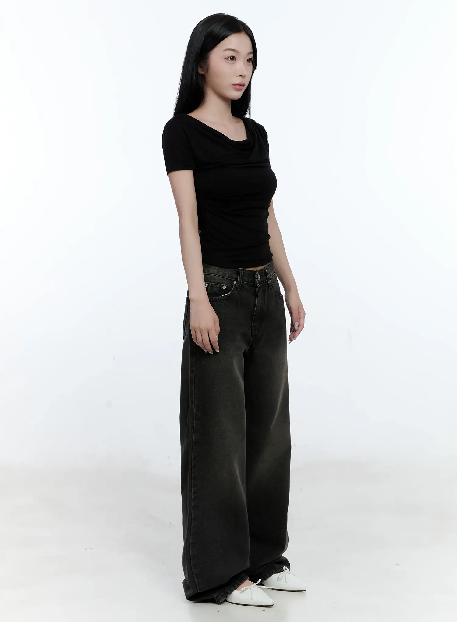 Eunhee Wide-Leg Flare Denim Jeans CL530