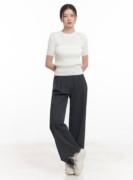 Essential Ribbed Knit Top IY513