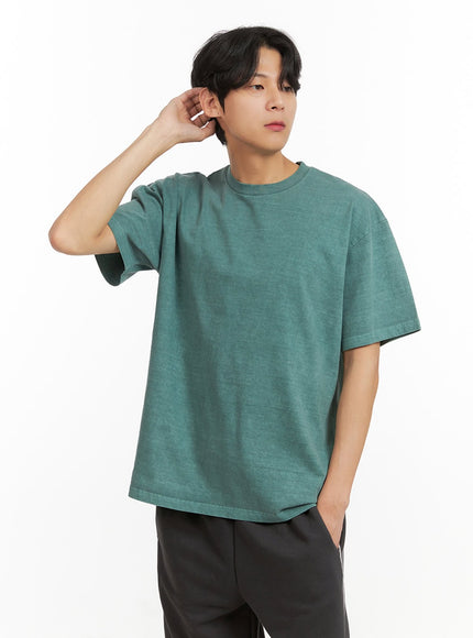 mens-cotton-washed-round-neck-t-shirt-green-iu405