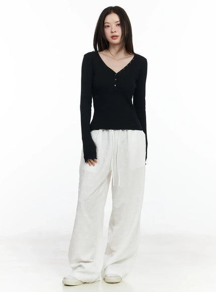 ribbed-button-v-neck-long-sleeve-top-if525