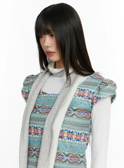 two-tone-knit-scarf-cf510