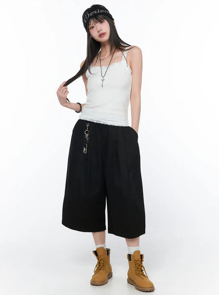 Lace Trim Sleeveless Top CA528