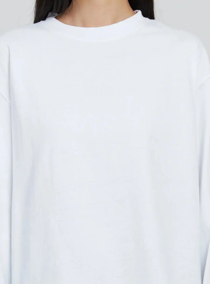 Casual Long Sleeve Oversized Tee IN507